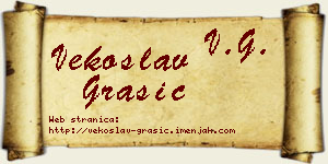 Vekoslav Grašić vizit kartica